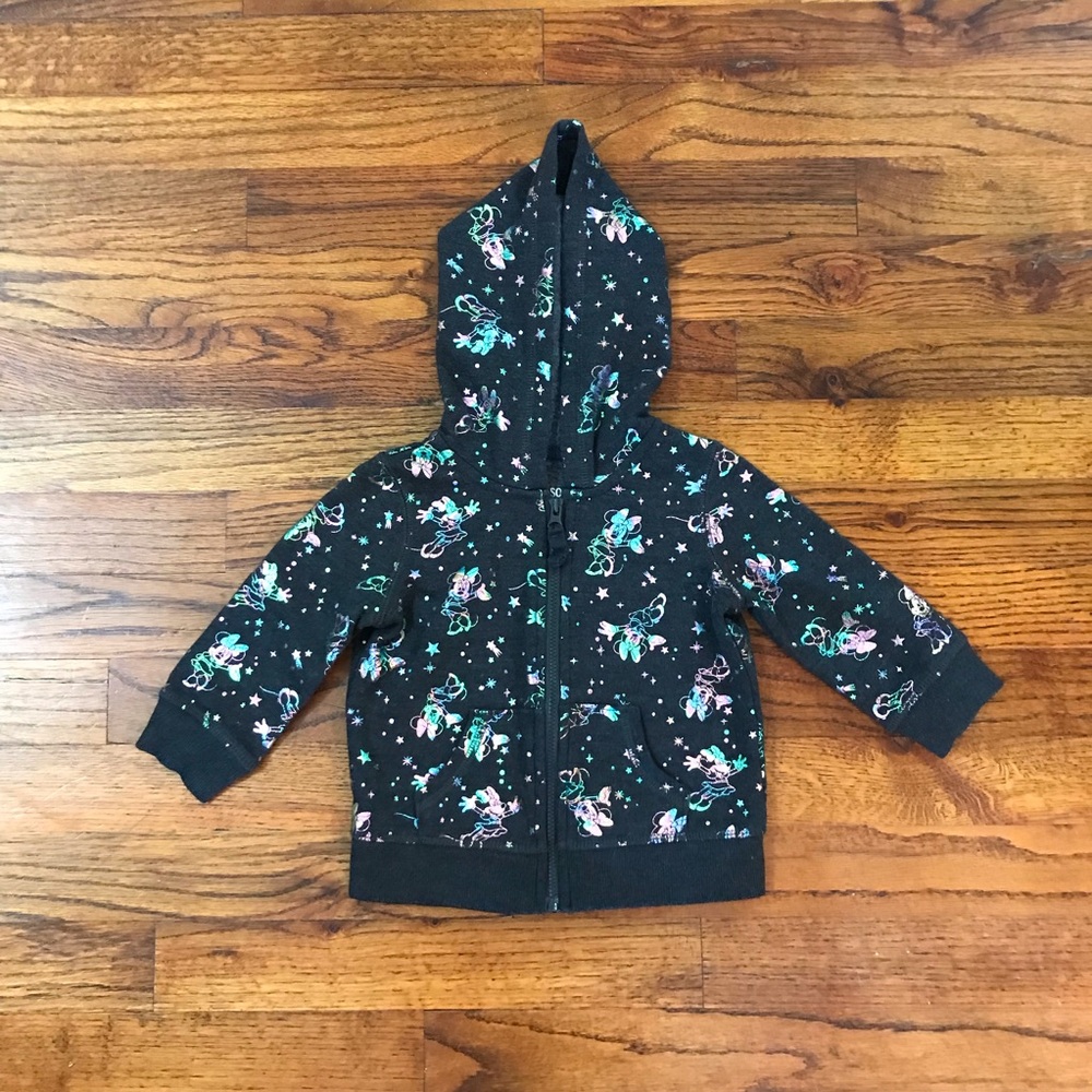 Girls Disney Hooded Hoodie Jacket Coat 
Minnie Mouse Winter Full Zip Sweater - Picture 2 of 14